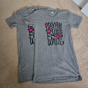 Inspirational/ Motivational graphic slim fitted grey/ gray shirts